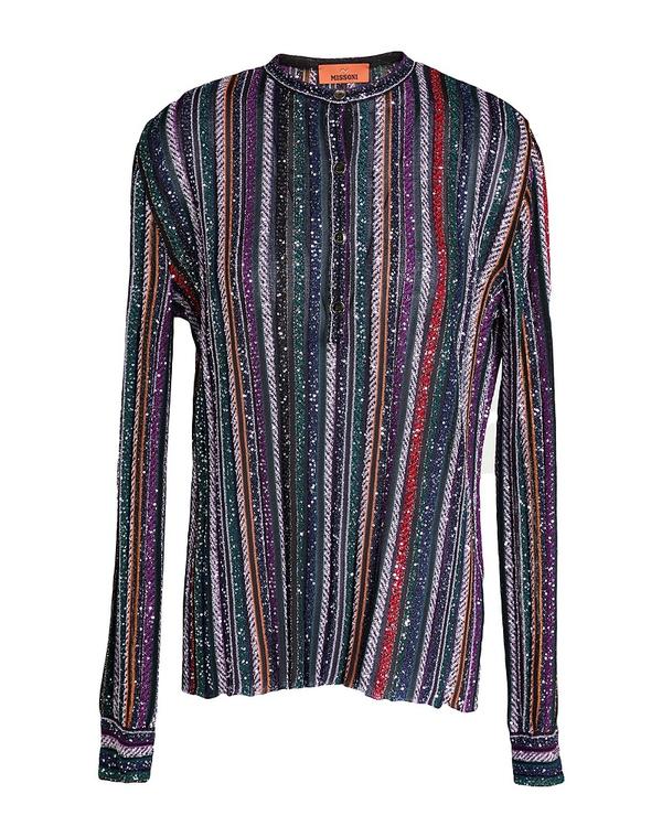 ミッソーニ レディース トップス シャツ MISSONI Purple パープル|ReVida 店
