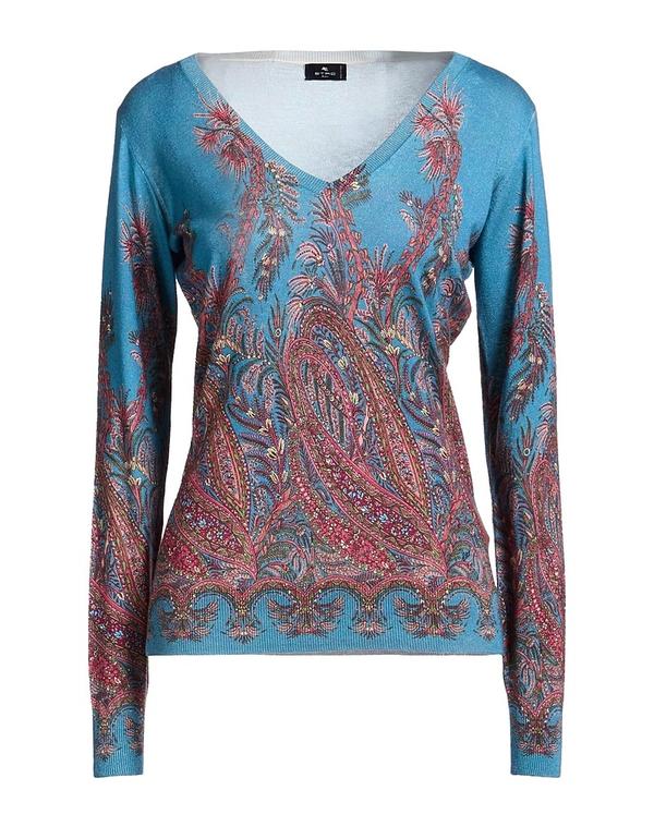 エトロ レディース トップス シャツ プルオーバー ETRO Blue Gray グレー|ReVida 店
