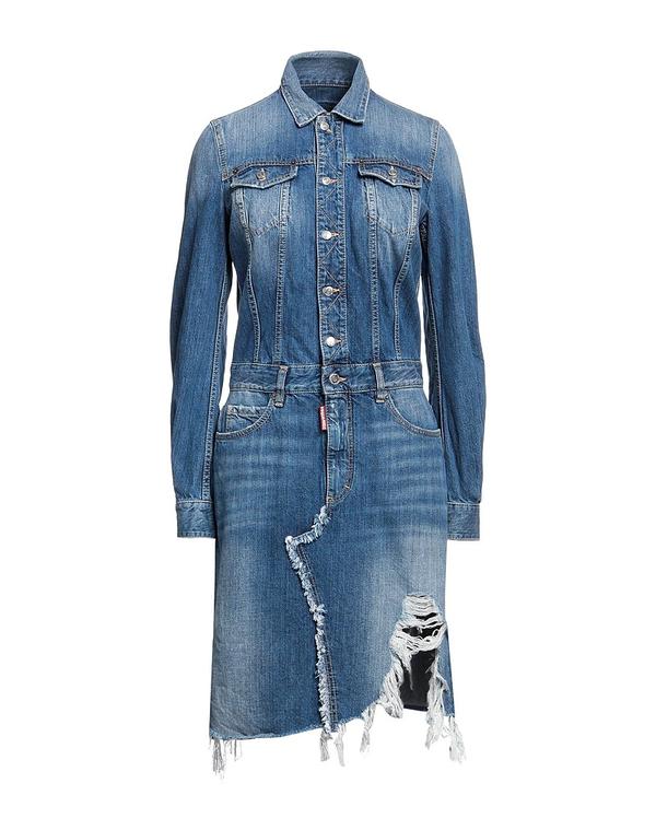 ディースクエアード レディース トップス ワンピース シュミーズドレス DSQUARED2 Blue ブルー｜ReVida 店