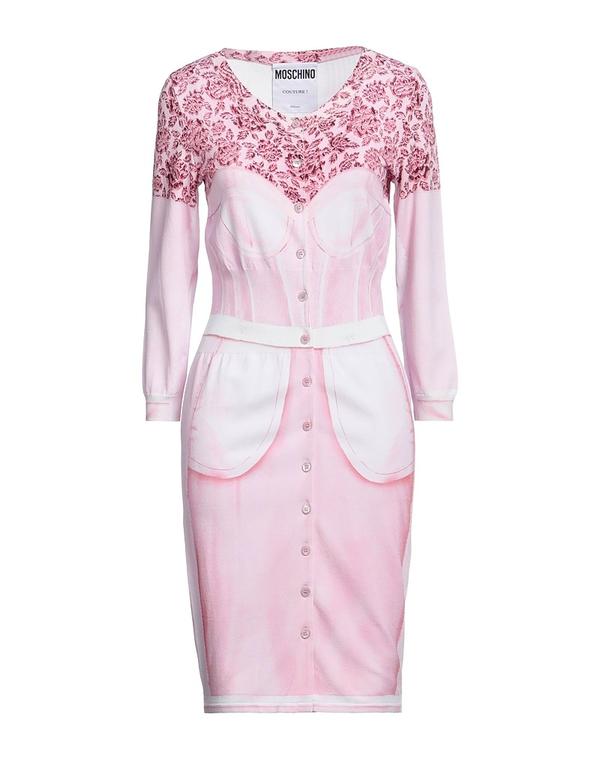 モスキーノ レディース トップス ワンピース シュミーズドレス MOSCHINO Pink ピンク｜ReVida 店