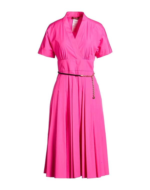 マックスマーラ レディース トップス ワンピース ラップドレス MAX MARA STUDIO Fuchsia フューシャ｜ReVida 店