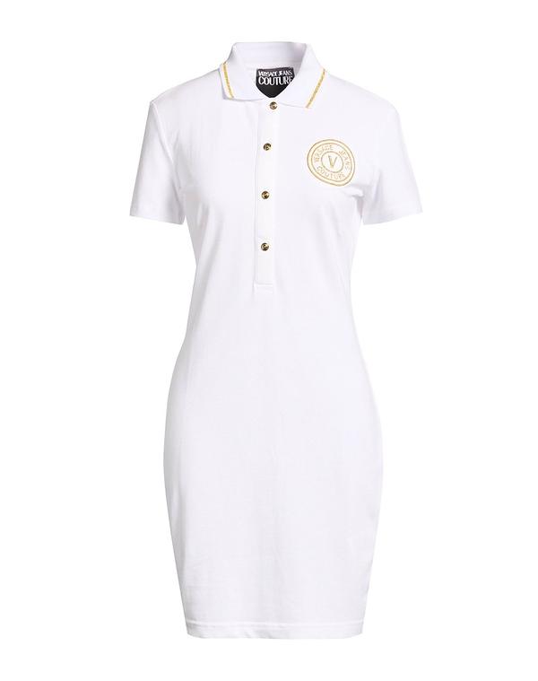 ヴェルサーチ レディース トップス ワンピース サマードレス VERSACE JEANS COUTURE White ホワイト|ReVida 店