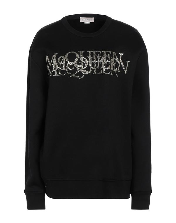マックイーン レディース トップスウェットシャツ MCQUEEN 汗水 Black 黒いこと