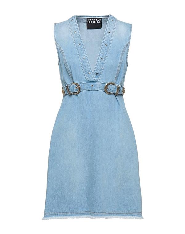 ヴェルサーチ レディース ドレス VERSACE JEANS COUTURE デニムドレス Blue ブルー
