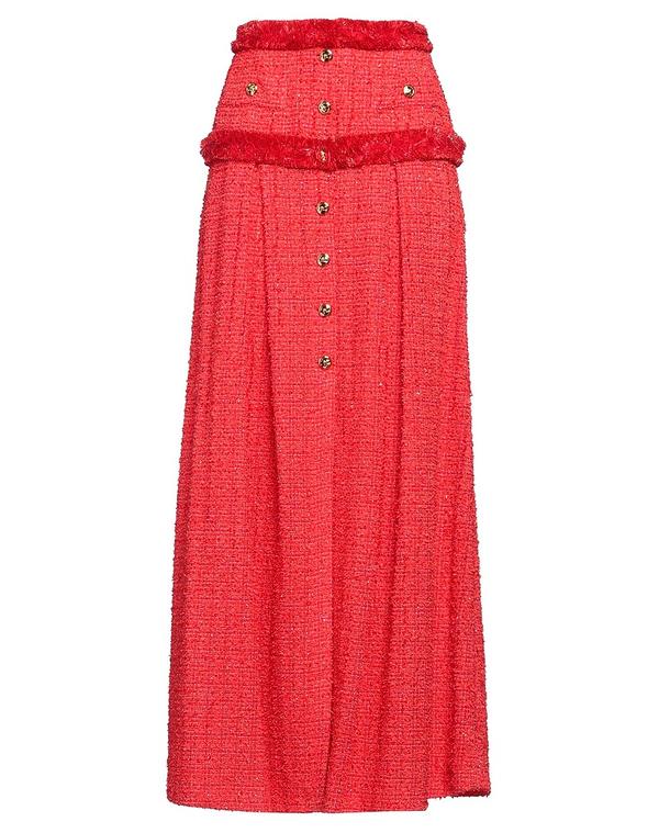 エリザベッタフランキ レディース ボトムス マキシ丈スカート ELISABETTA FRANCHI ロングスカート Tomato Red レッド