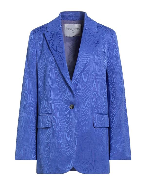 フォルテフォルテ レディース アウター ジャケット・ブルゾン テーラードジャケット FORTE_FORTE Blue ブルー｜ReVida 店