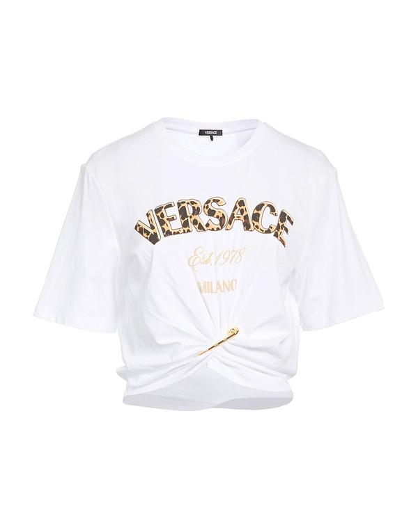 ヴェルサーチ レディース トップス Tシャツ VERSACE White ホワイト|ReVida 店