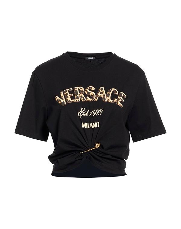 ヴェルサーチ レディース トップス Tシャツ VERSACE Black ブラック|ReVida 店