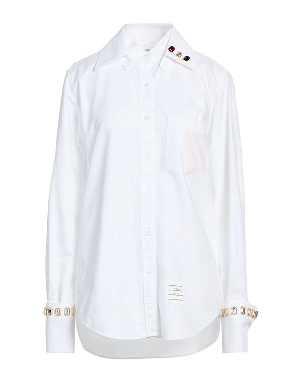 トムブラウン レディース トップス シャツ THOM BROWNE White ホワイト｜ReVida 店