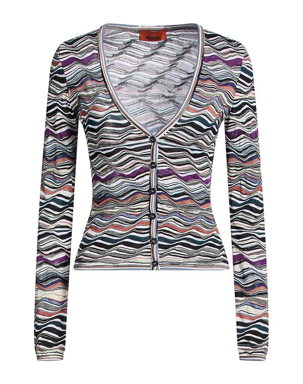 ミッソーニ レディース アウター カーディガン MISSONI Blue Gray グレー｜ReVida 店