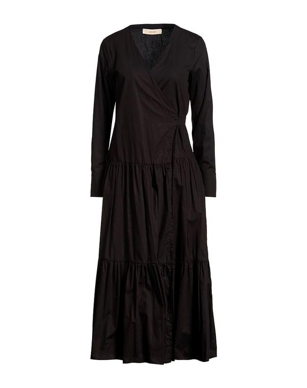 ユッカ レディース トップス ワンピース ラップドレス JUCCA Black ブラック|ReVida 店