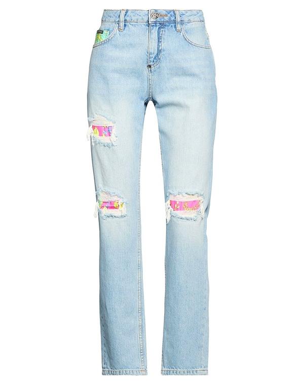 フィリッププレイン レディース ボトムス デニムパンツ ジーンズ PHILIPPLEIN Blue ブルー|ReVida 店