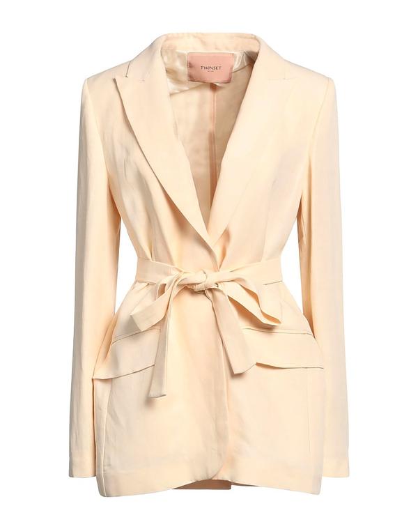 ツインセット レディース アウター ジャケット・ブルゾン テーラードジャケット TWINSET Off White オフホワイト｜ReVida 店