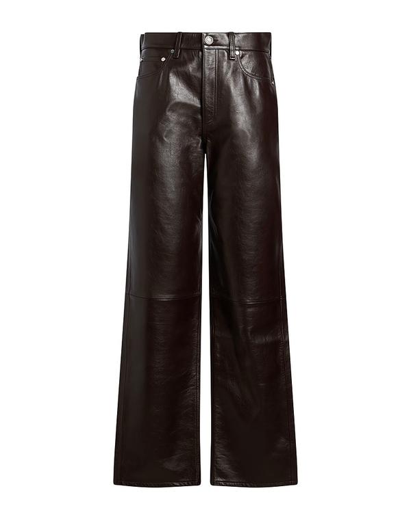 ラグアンドボーン レディース ボトムス カジュアルパンツ レザーパンツ RAG & BONE Dark Brown ブラウン｜ReVida 店
