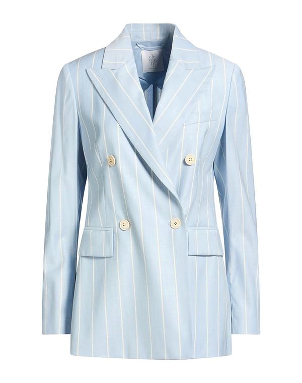 イレブンティ レディース アウター ジャケット・ブルゾン テーラードジャケット ELEVENTY Sky Blue ブルー｜ReVida 店
