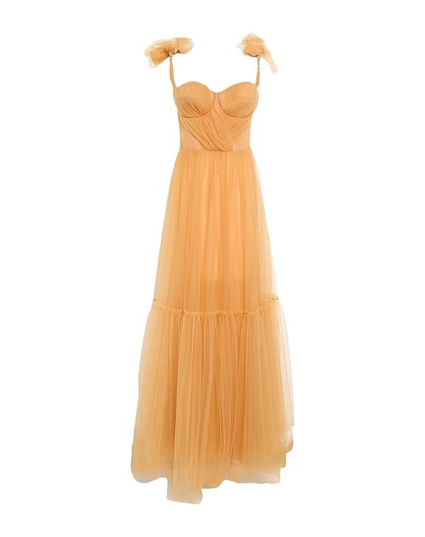 エリザベッタフランキ レディース トップス ワンピース パーティドレス ELISABETTA FRANCHI Camel キャメル｜ReVida 店