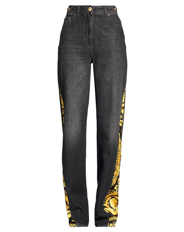 ヴェルサーチ レディース ボトムス デニムパンツ ジーンズ VERSACE Black ブラック｜ReVida 店