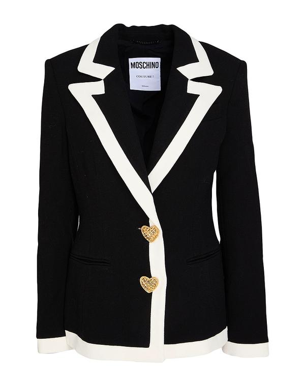 モスキーノ レディース アウター ジャケット・ブルゾン テーラードジャケット MOSCHINO Black ブラック|ReVida 店