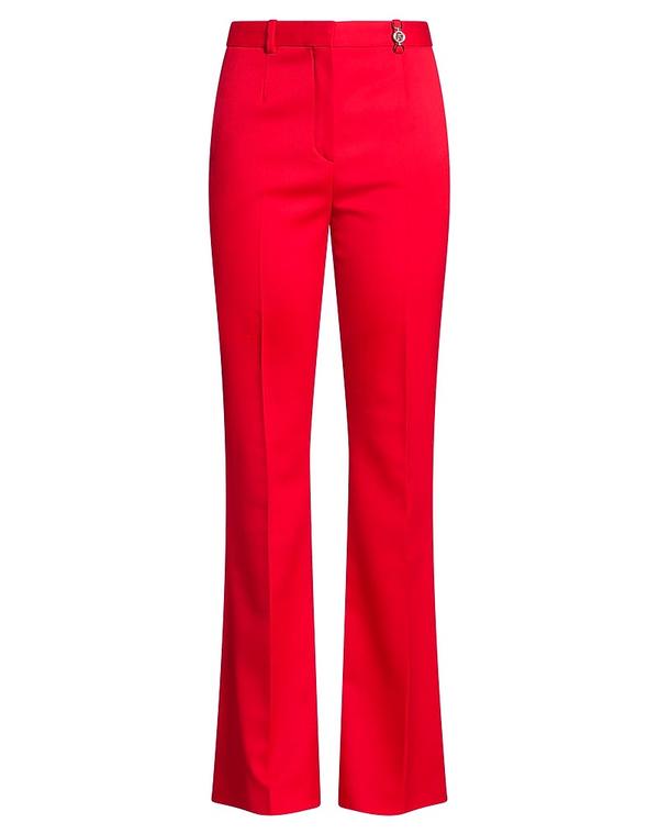 ヴェルサーチ レディース ボトムス カジュアルパンツ フレアカットパンツ VERSACE Red レッド｜ReVida 店