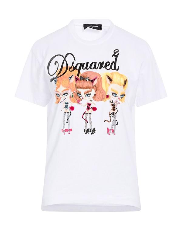 ディースクエアード レディース トップス Tシャツ DSQUARED2 White ホワイト|ReVida 店