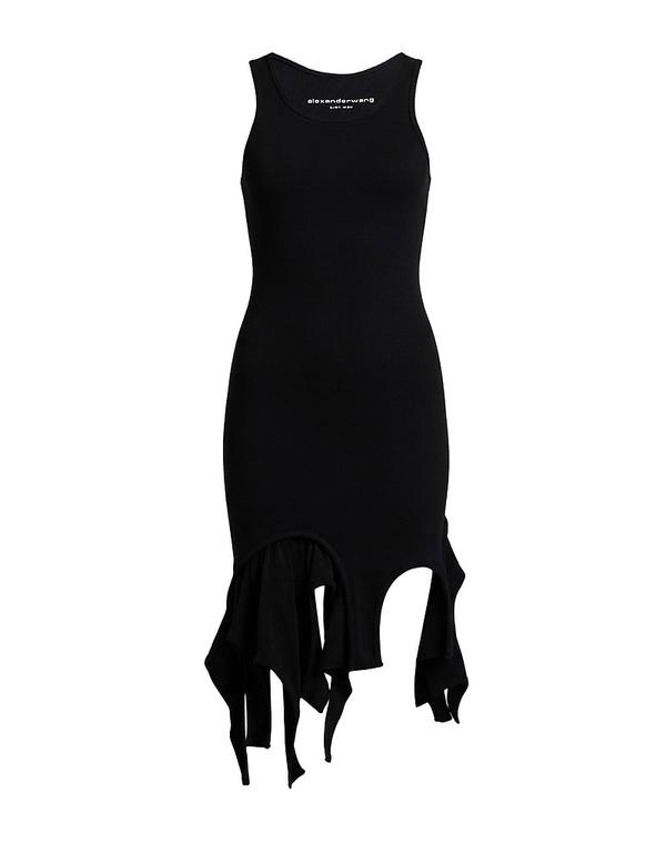 アレキサンダーワン レディース トップス ワンピース サマードレス ALEXANDER WANG Black ブラック｜ReVida 店