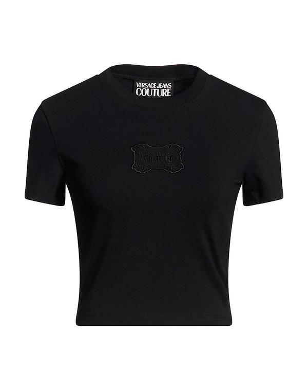 ヴェルサーチ レディース トップス Tシャツ VERSACE JEANS COUTURE Black ブラック｜ReVida 店
