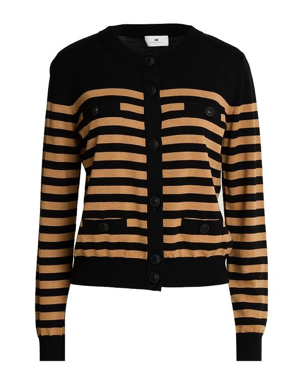 エリザベッタフランキ レディース アウター カーディガン ELISABETTA FRANCHI Black ブラック｜ReVida 店