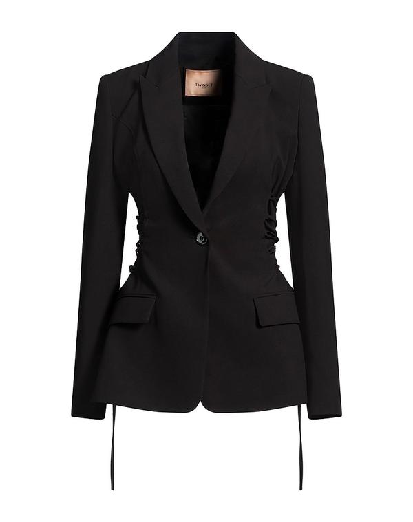 ツインセット レディース アウター ジャケット・ブルゾン テーラードジャケット TWINSET Black ブラック｜ReVida 店