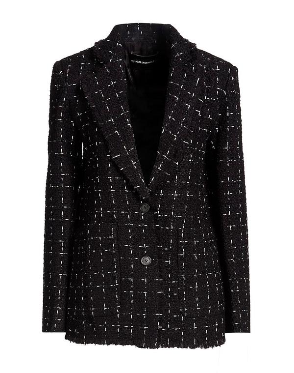 カール ラガーフェルド レディース アウター ジャケット・ブルゾン テーラードジャケット KARLAGERFELD Black ブラック|ReVida 店