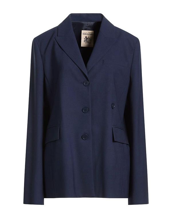 セミクチュール レディース アウター ジャケット・ブルゾン テーラードジャケット SEMICOUTURE Midnight Blue ブルー｜ReVida 店
