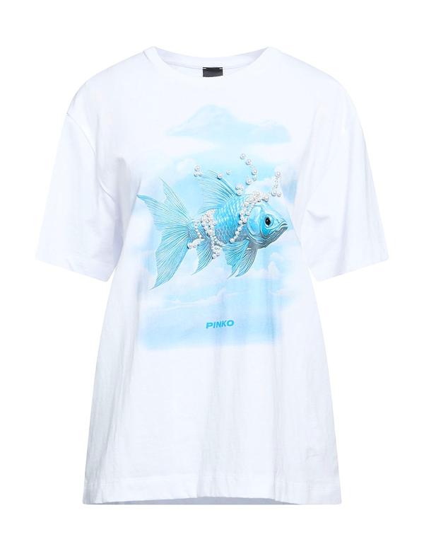 ピンコ レディース トップス Tシャツ PINKO White ホワイト|ReVida 店