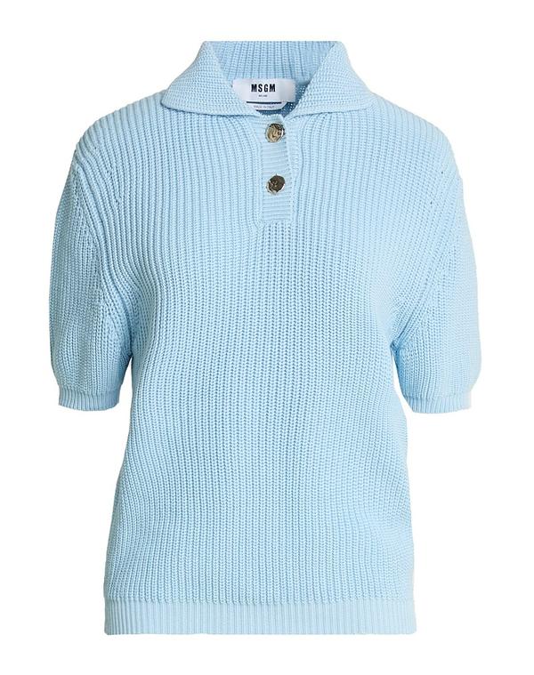 エムエスジイエム レディース トップス シャツ プルオーバー MSGM Sky Blue ブルー|ReVida 店