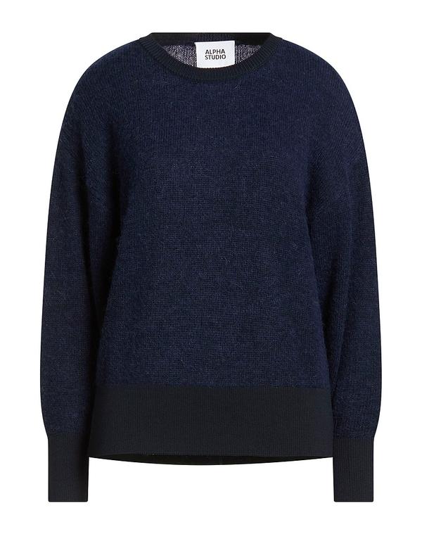 アルファス テューディオ レディース トップス シャツ プルオーバー ALPHA STUDIO Midnight Blue ブルー|ReVida 店