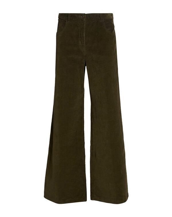 アスペジ レディース ボトムス カジュアルパンツ フレアカットパンツ ASPESI Dark Green グリーン|ReVida 店