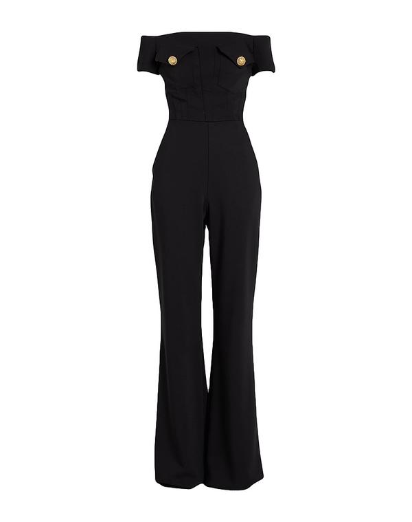 バルマン レディース トップス ジャンプスーツ BALMAIN Black ブラック｜ReVida 店