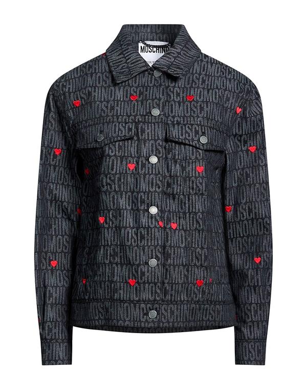 モスキーノ レディース アウター ジャケット・ブルゾン デニムブルゾン MOSCHINO Navy ネイビー｜ReVida 店