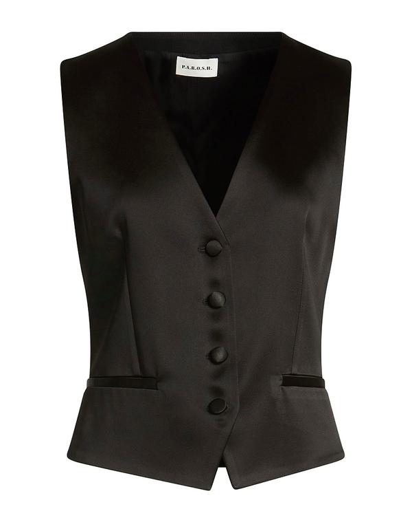 パロッシュ レディース トップス ベスト ジレ P.A.R.O.S.H. Black ブラック｜ReVida 店