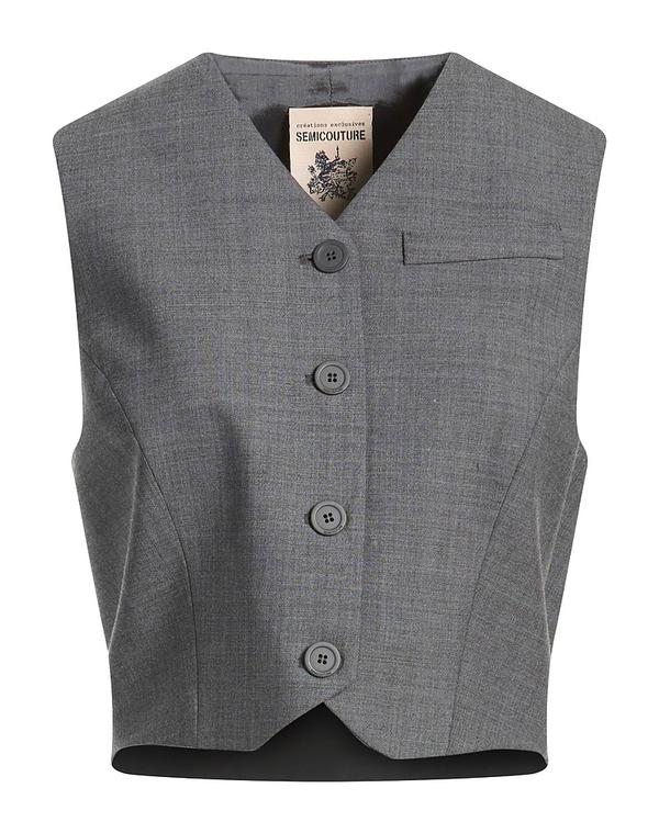 セミクチュール レディース トップス ベスト ジレ SEMICOUTURE Gray グレー｜ReVida 店