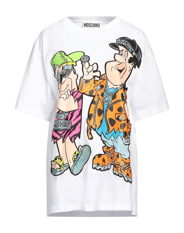 モスキーノ レディース トップス Tシャツ MOSCHINO White ホワイト|ReVida 店