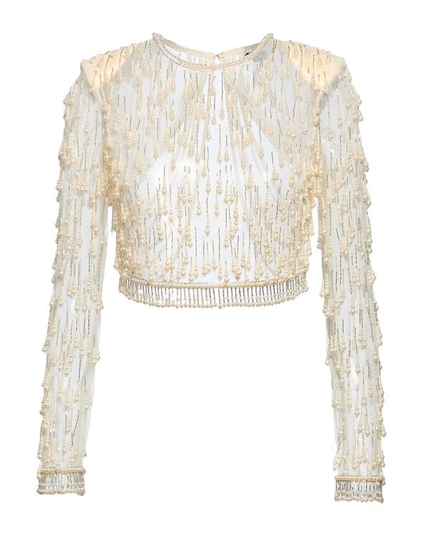 エリザベッタフランキ レディース トップス シャツ ELISABETTA FRANCH Ivory アイボリー｜ReVida 店