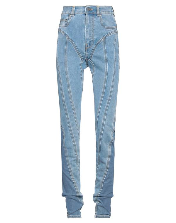 マグラー レディース ボトムス デニムパンツ スキニー MUGLER Blue ブルー|ReVida 店
