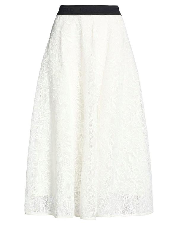 カール ラガーフェルド レディース ボトムスカート KARLAGERFELD White ホワイト｜ReVida 店