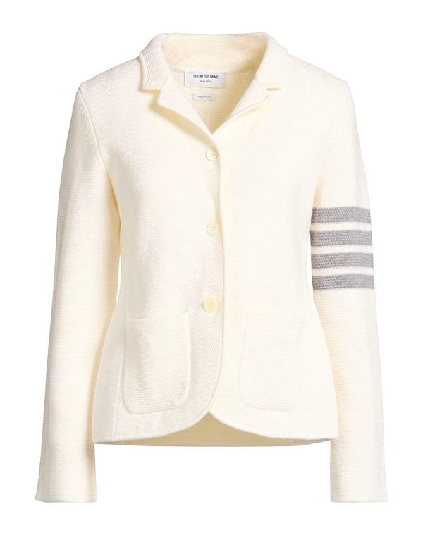トムブラウン レディース アウター ジャケット・ブルゾン テーラードジャケット THOM BROWNE White ホワイト|ReVida 店