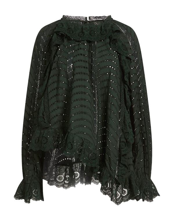 ウラ・ジョンソン レディース トップス シャツ ULLA JOHNSON Dark Green グリーン|ReVida 店