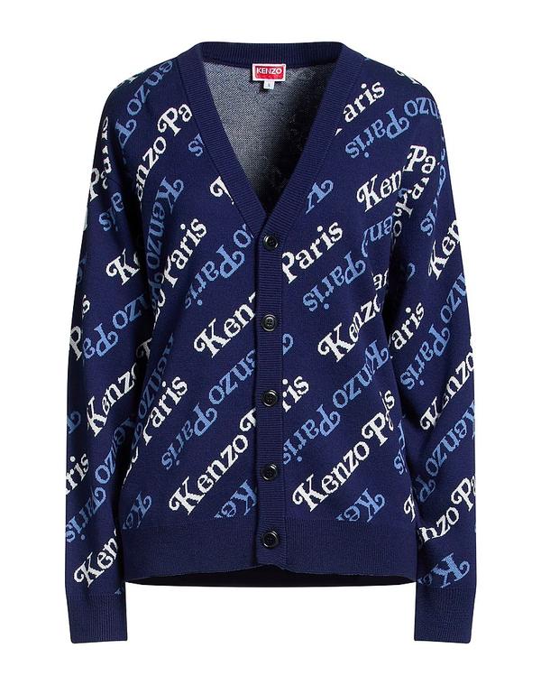 ケンゾー レディース アウター カーディガン KENZO Midnight Blue ブルー｜ReVida 店
