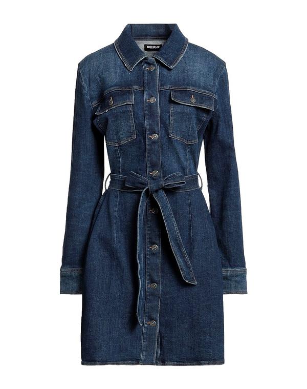 ドンダップ レディース トップス ワンピース シュミーズドレス DONDUP Blue ブルー|ReVida 店
