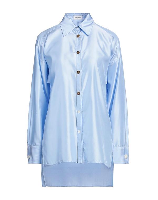 フェラガモ レディース トップス シャツ FERRAGAMO & Sky Blue ブルー|ReVida 店