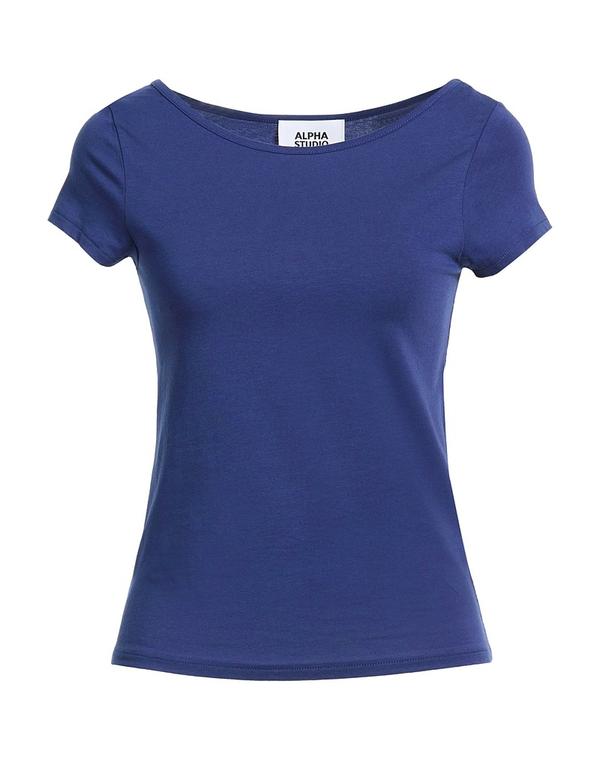 アルファス テューディオ レディース トップス Tシャツ ALPHA STUDIO Navy ネイビー|ReVida 店
