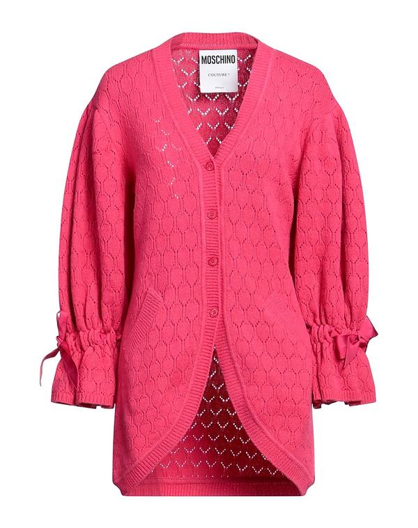 モスキーノ レディース ニット カーディガン MOSCHINO カシミヤニット Fuchsia フューシャ