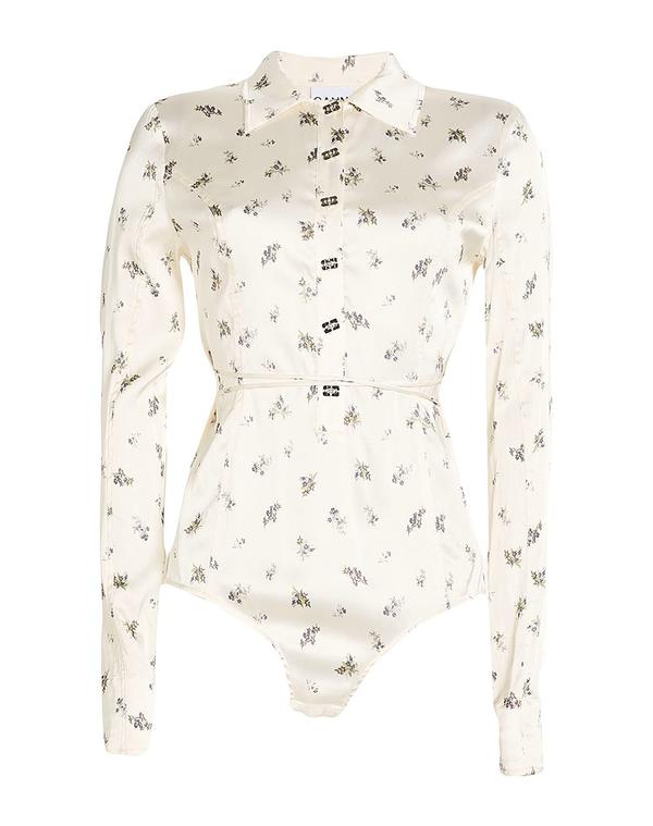 ガニー レディース トップス シャツ GANNI Off White オフホワイト｜ReVida 店